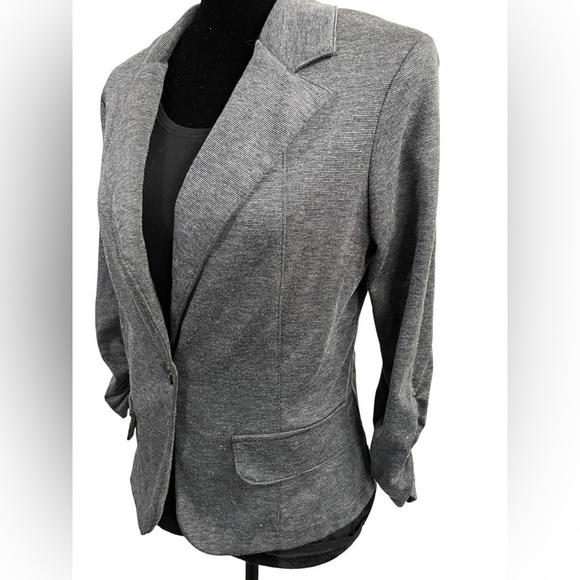 Eclipse Button Front 3/4 Sleeve Blazer Medium - Picture 2 of 12